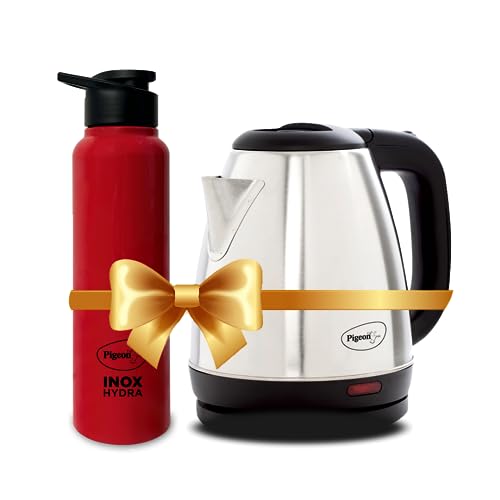 Pigeon 1.5 litre Hot Kettle and Stainless Steel Water Bottle Combo @625