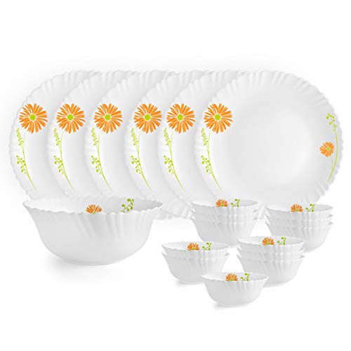 Cello Opalware Dazzle Livid Lilac Floral Dinner Set 19 @994