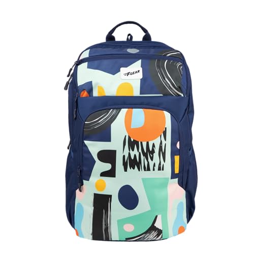 Buy F Gear Akira Aqua Blue 26L Backpack, 3 Spacious Compartments, 3 Pockets and 1 Hidden Pocket|Anti theft Backpack|Airflow Padded Back Panel|Lightwei