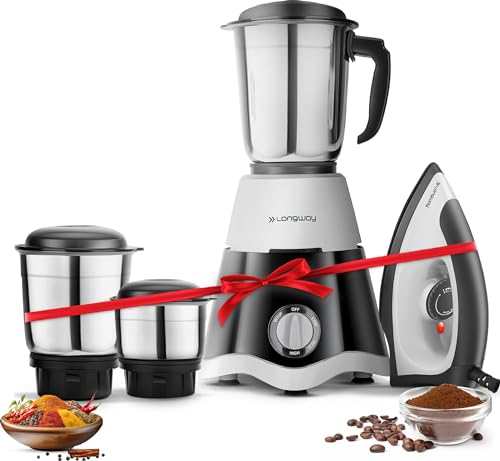 Longway Super Dlx Mixer Grinder with Kwid 1100W Dry Iron Combo @1699
