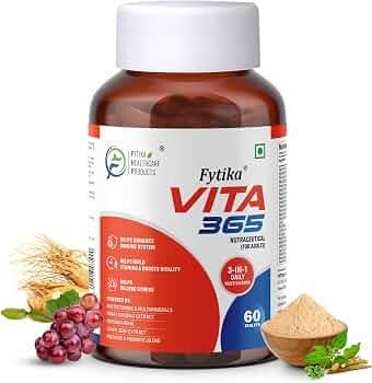 GRAB : Multivitamin Vita 365 (60 Tablets) With Pre - Probiotic @435.