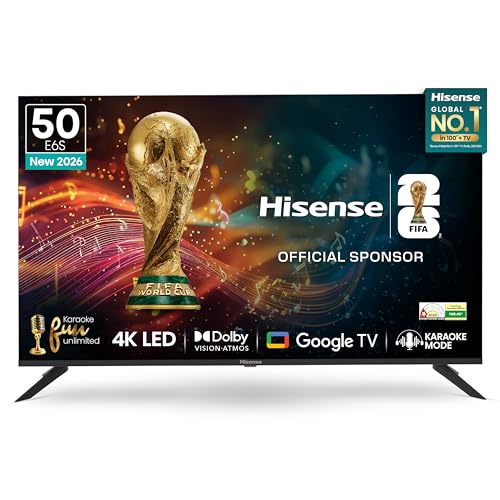 Hisense 126 cm (50 inches) E6S Series 4K Ultra HD Smart LED Google TV @30990