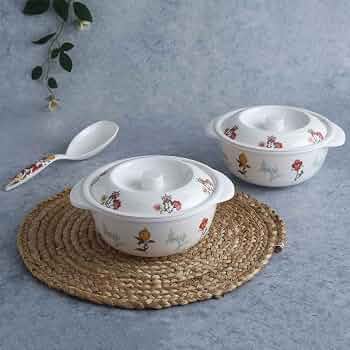 Buy Wonderchef Venice Serving Casserole with Lid - Red, Set of 2 Online at Low Prices in India