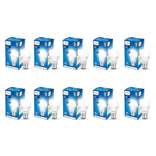 Amazon | Philips 9-Watts B22 LED Cool Day White LED Bulb, Pack of 10 @567