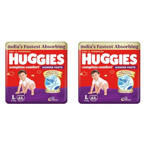 Huggies Baby Diaper (L, 64 Count) (Pack Of 2) @750.
