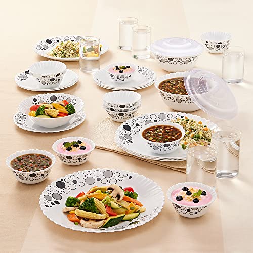 Larah by Borosil 35 Pieces Luna Opalware Dinner @1776.