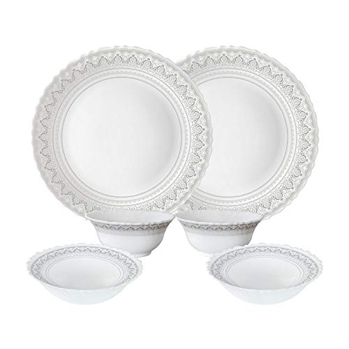 Larah By Borosil Opalware Dinner Set, 6 -Piece @464.