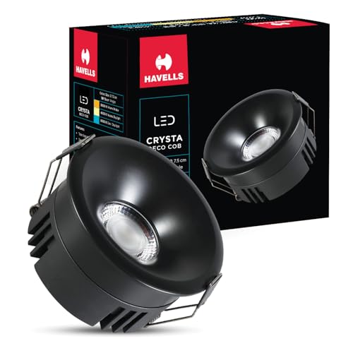 Havells Crysta Deco Cob 12W 6K Matt Black,Led- @799