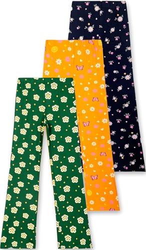 Amazon | T2F Girls Cotton Flared Leggings Pack of 3 | Soft Stretch @146