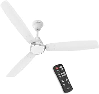 Polycab Wizzy Vibe 1200mm 5-Star BLDC Ceiling fan for Home with Remote| Energy Saving | High Air Delivery | 3+1 yr Warranty [Matt White]