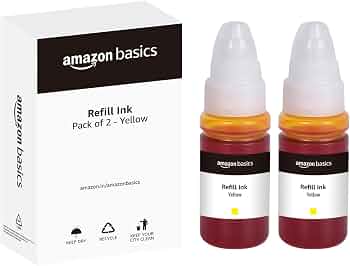 amazon basics GI 790 Dual Pack Refill Ink for Canon PIXMA G1000, G1010, G1100, G2000, G2002, G2010, G2012, G2100, G3000, G3010, G3012, G3100, G4000, G