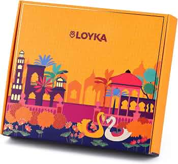 LOYKA Utsav Diwali Gift Hamper Box for Family and Friends- 14 Assortments - Premium Sweets Gift Box with Almond Brittle, Choco Barks, Cashews & Bhujia - Diwali Gifts for Employees