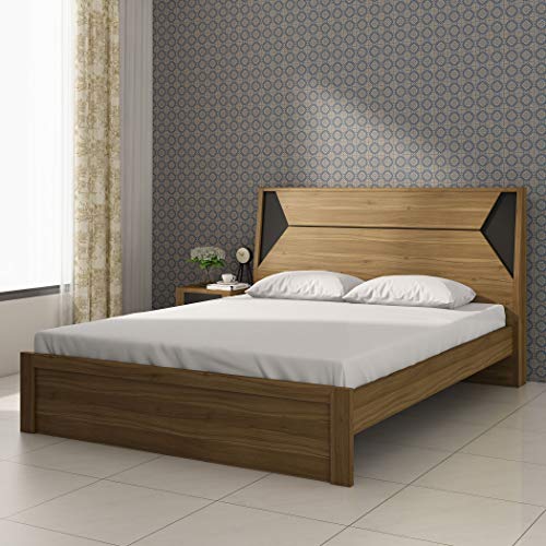 Home Centre Quadro Edge Queen Bed - Brown for ₹9000 + Free Installation