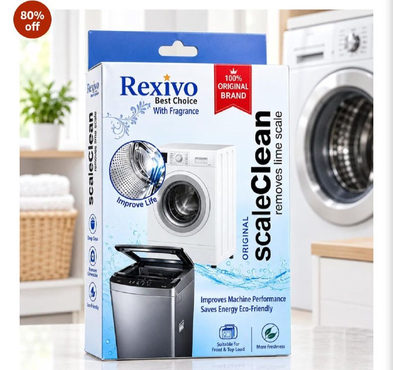 Washing Machine Descaler Powder | Removes Limescale, Detergent Residue & Bad Odor | Increases Machine Life & Efficiency | Suitable for Front & Top Load Washers 100gm
