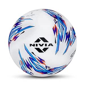Nivia Storm 2.0 Football | Rubberized Moulded | Suitable for Hard Ground Without Grass, Wet & Grassy Ground & Artificial Turf | Training Ball | for Men/Women | Football Size - 5 (W