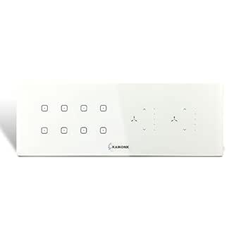 Kamonk 8 Module Custom Plate/Horizontal: (4 Gang x 2 units) + (Fan Regulator x 2 units) | Compatible with Alex