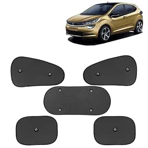 KINGSWAY® Car Window Curtain Sticky Sun Shades for Tata Altroz (2020 Onwards), Universal Fit Sunshades for Sid