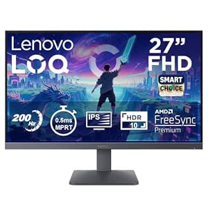 Lenovo 27" FHD Gaming Monitor, 0.5ms, 200Hz at ₹8,000.