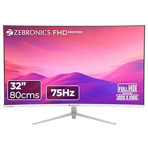 Zebronics 75Hz 32 inch FHD Curved LED Monitor @10499 + Bank Offer · ZEBRONICS 80.0 cm (32 Inch) Curved Full HD LED Backlit VA Panel with HDMI + VGA Dual Input, Built-in Speaker, Ma