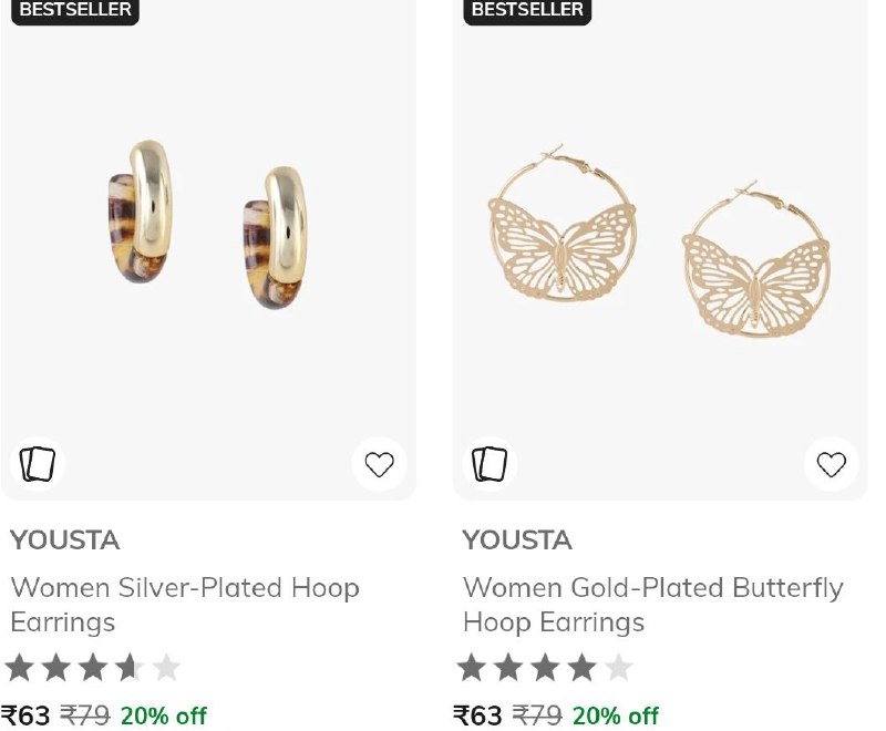 Ajio | Upto 94% Off On Women Jewellery
