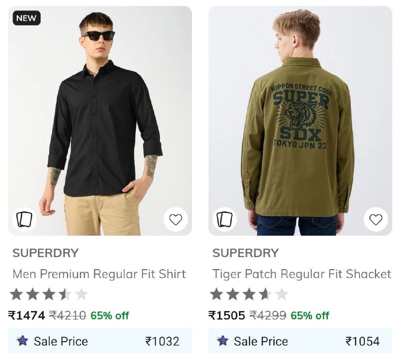 Ajio Sale is Live !!! · AX Min 40% — AX Min 40% · Superdry Min 50%