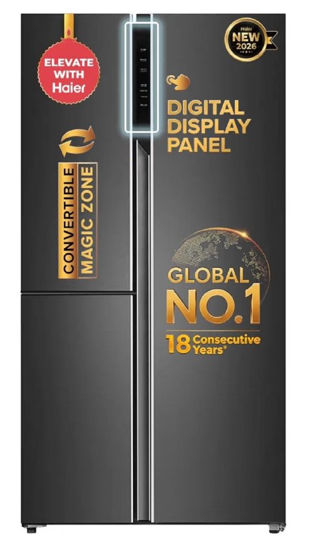 Haier 598 L 3 Star 3-Door Side by Side Refrigerator @49240