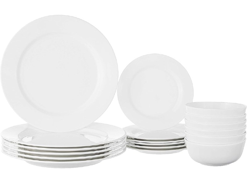 Solimo Ceramic Geometric Dinner Set Of 18 @944.