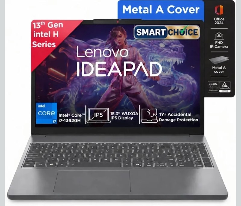 Lenovo IdeaPad Slim 3 Smartchoice 13th Gen Intel Core Laptop @64740