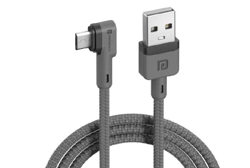 Portronics Konnect L 1.2mtr, Fast Charging 3A Micro @179