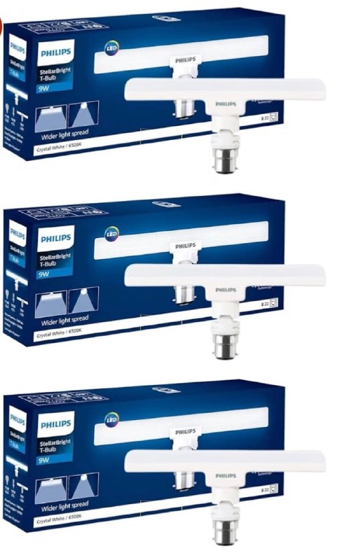 Philips 9W LED T-Bulb (Pack of 3) @441.