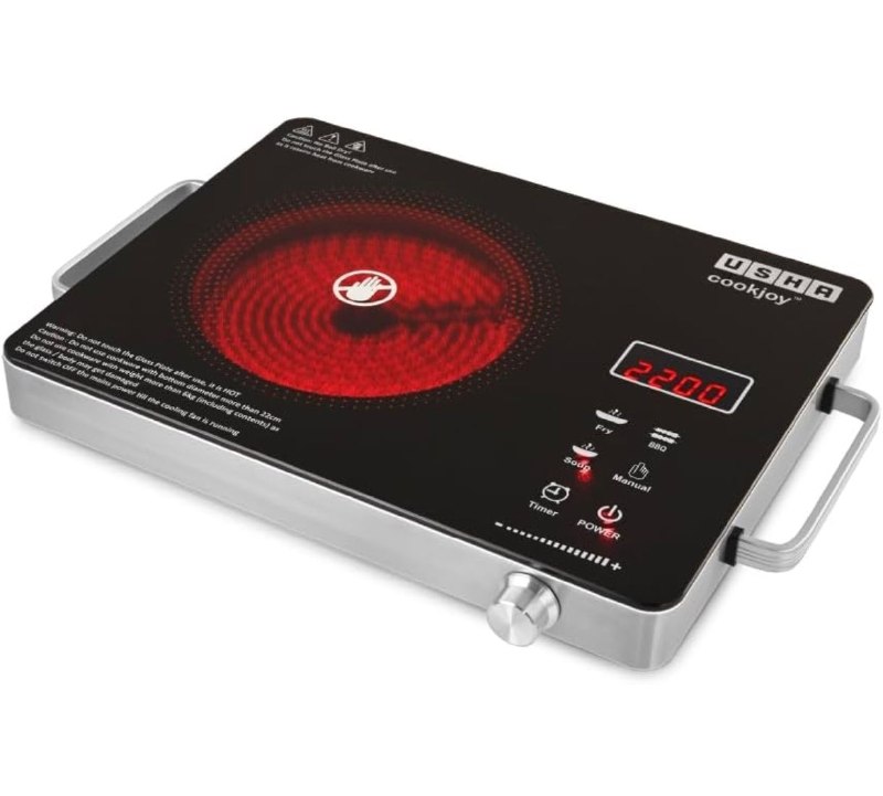 USHA IR2200TCB Infrared Induction Cooktop with grill @2970
