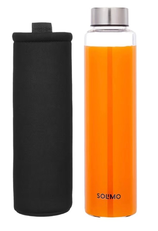 Solimo Borosilicate Glass Fridge Water Bottle (750ml) @227