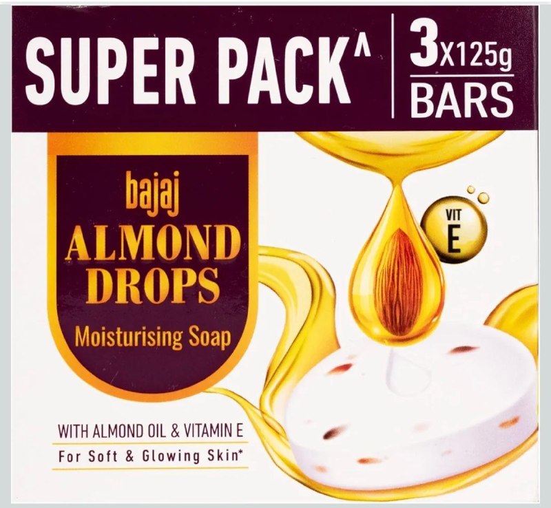 Bajaj Almond Drops Moisturising Soap (125 gm x 3) @103.