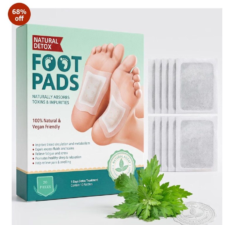 Foot patch Herbal And Gentle Ingredient (10 Pieces) Detox Foot Pads Natural Ingredients for Sleep Aid Pain Relief Toxin Removal with Bamboo Vinegar and Acupoint Micro-Massage Techn