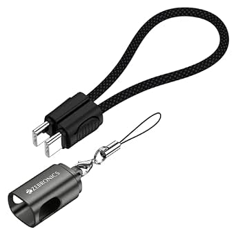 GRAB: Zebronics Type-C to Type-C Braided Cable Keychain @169.