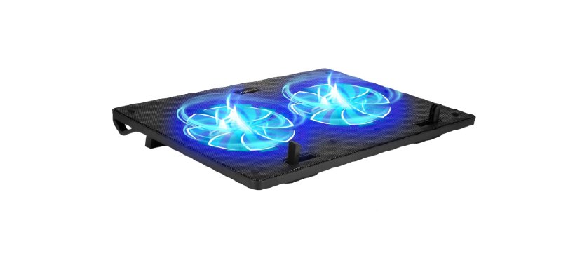 Zebronics, ZEB-NC3300 USB Powered Laptop Cooling Pad with Dual Fan, Dual USB Port and Blue LED Lights
