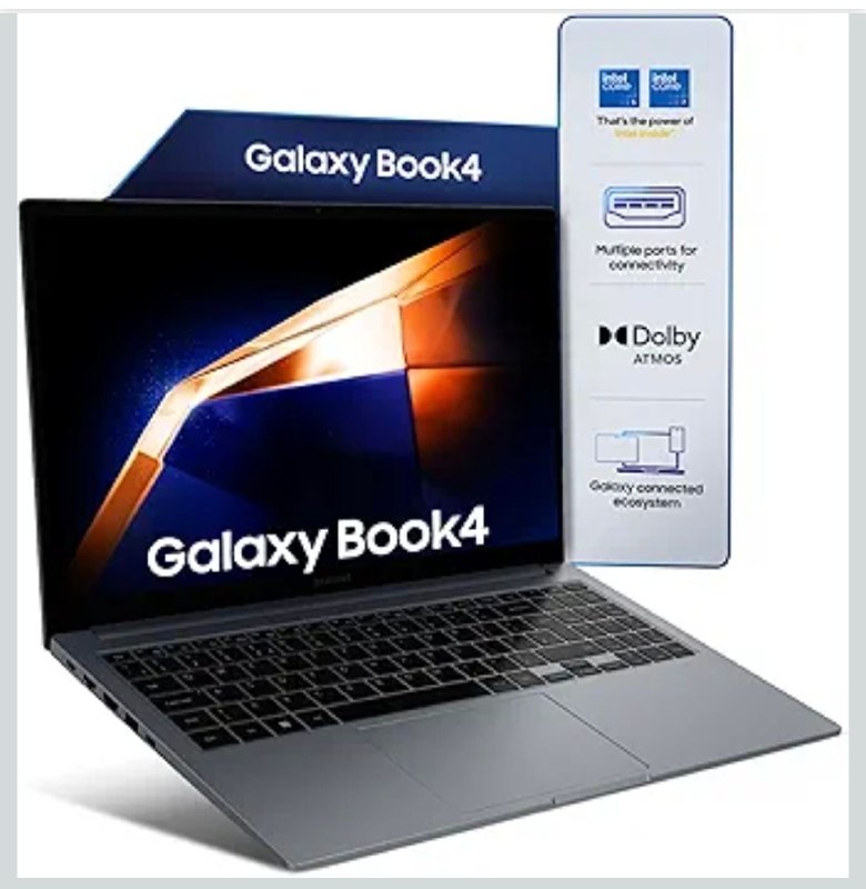 Samsung Galaxy Book4 (Gray, 16GB RAM, 512GB SSD), 15.6" Full HD Screen | @63000 Using SBI