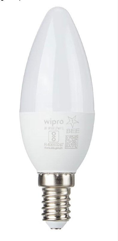 wipro Garnet 5 W E14 Base Frosted Candle LED Bulb (Pack of 2) @269