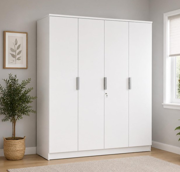 Nilkamal Joyce 4 Door Wooden Wardrobe for Bedroom @18590 + Bank Discount offers.