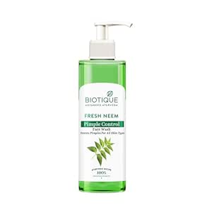 71% Off : Biotique Fresh Neem Pimple Control Face Wash (200 ml) @107