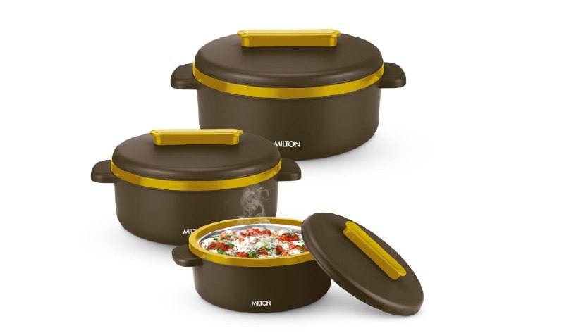 Milton Steel Casserole, Set Of 3 @799.