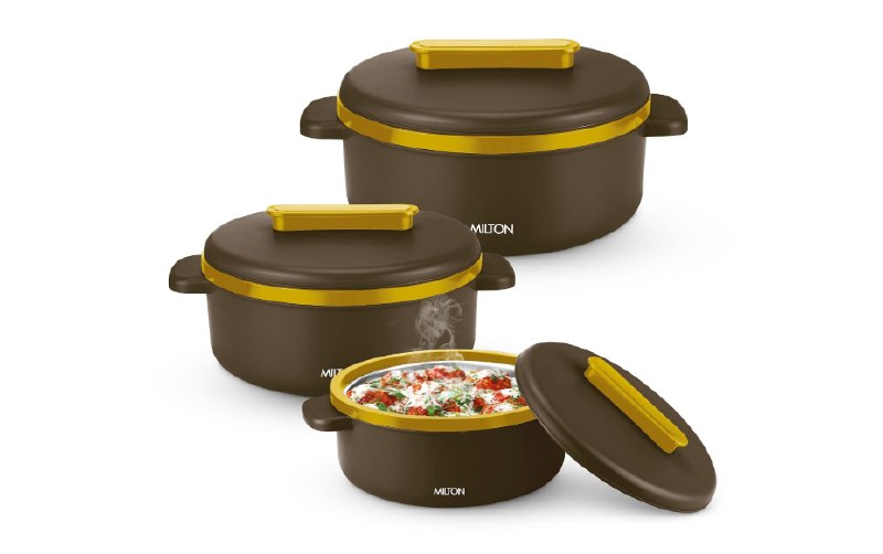 Milton Steel Casserole, Set Of 3 @799.
