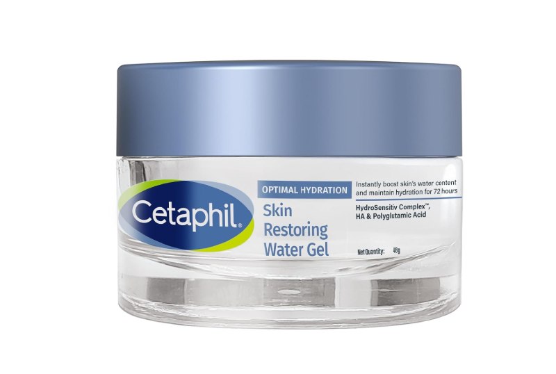 Cetaphil Optimal Hydration Restoring Water Gel 48 g – Lightweight 72H Weightless Hydrating Gel for Dry & Sensitive Skin | Daily Moisturisation Hydro Boost & Skin Refreshing Formula