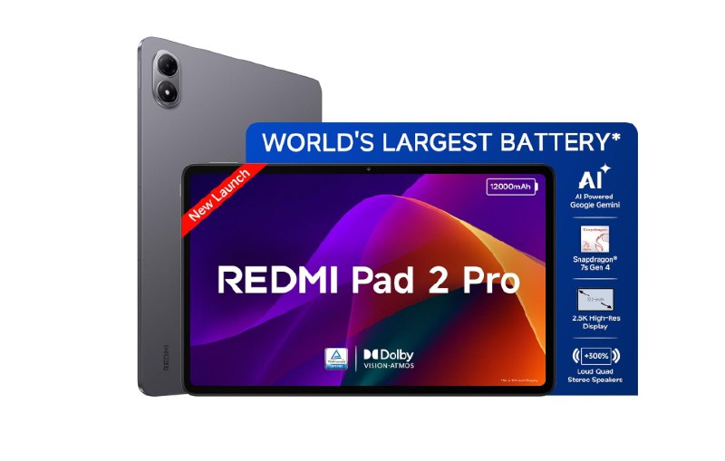 Redmi 12.1-inch 2.5K Sharp LCD Display Tablet with 8GB RAM and 128GB ROM @22,749.