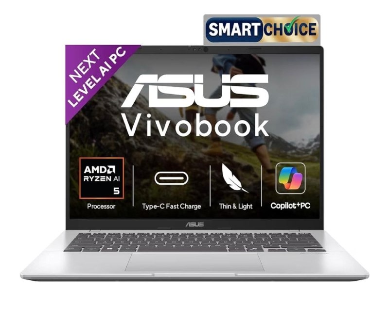 ASUS Vivobook 14 Ryzen AI 5 Laptop @60,890