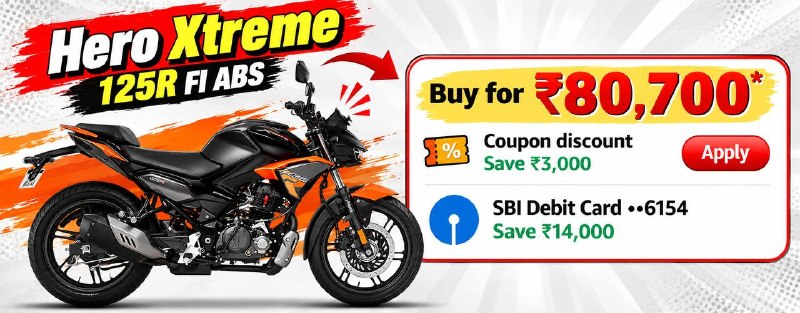 One More Bike Loot : Hero Xtreme 125R FI ABS @80,700*.
