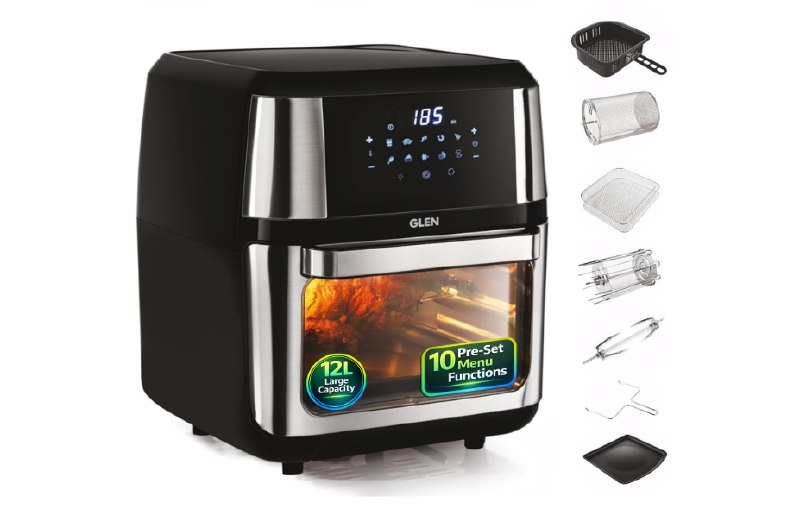 61% off : Glen 12L Air Fryer Oven 1800W with Rotisserie @7798