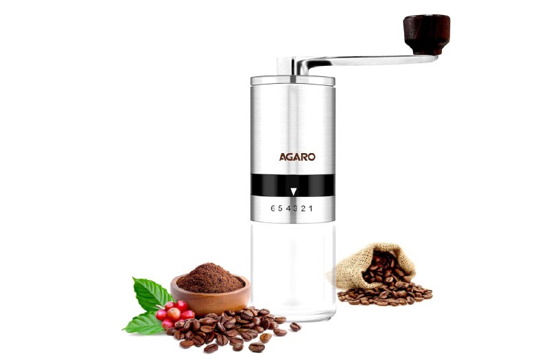 AGARO Elite Manual Coffee Grinder, Ceramic Grinder with Glass jar @999