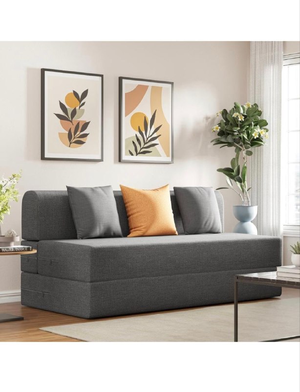 Wakefit 3 Seater, Foldable Sofa Cum Bed (6Ft x 5Ft) @9610
