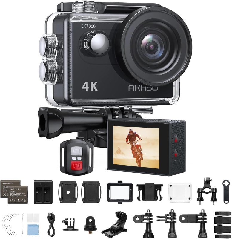 Amazon: Upto 55% OFF on AKASO Action Cameras + Bank Offers · AKASO EK7000 4K Action Camera @6399 — AKASO EK7000 4K Action Camera @6399 · AKASO V50X 4K Action Camera @10999